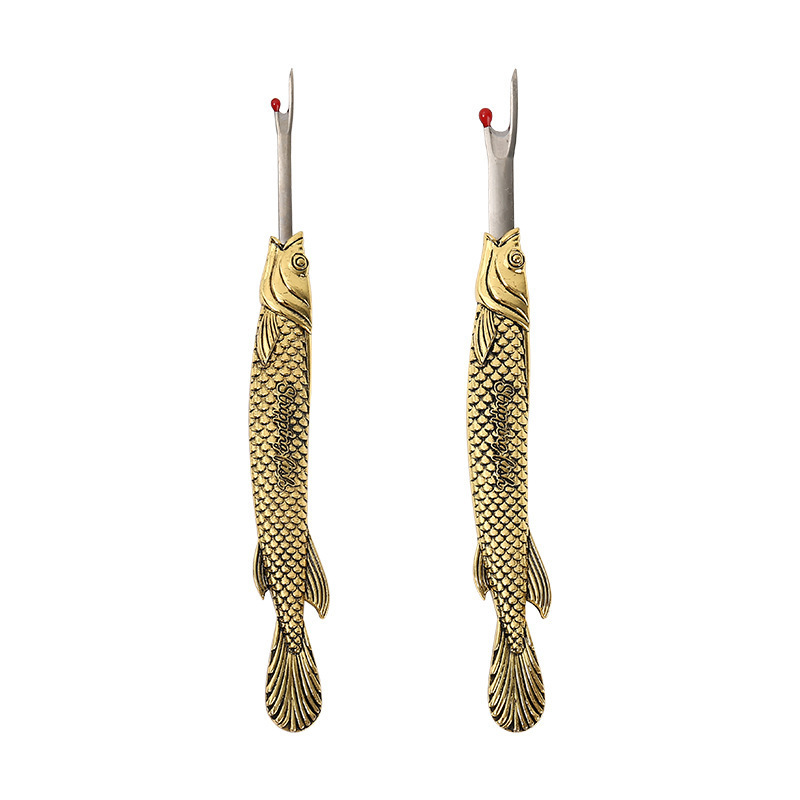 Fabricante de estilo europeo retro tipo pez pequeño divisor herramienta de bricolaje cosida a mano dispositivo de corte de hilo cuchillo de punto de cruz