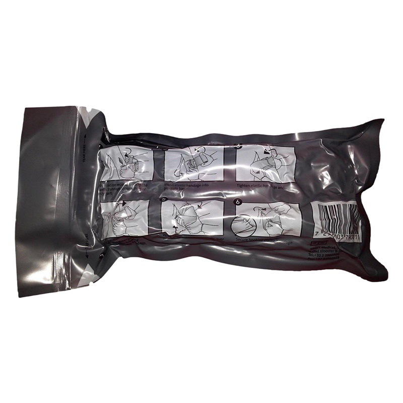 Venda Hemostática Táctica de Compresión al Vacío de 6 Pulgadas, Elástica, para Exteriores, Primeros Auxilios, Entrenamiento de Trauma, Venda Israelí