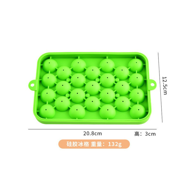 现货25格硅胶冰格家用DIY制冰盒硅胶圆形冰球模葡萄香皂圆形模具|undefined