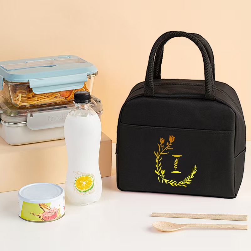 Bolsa aislante impresa transfronteriza Bolsa de almuerzo de trabajo Bolsa de hielo de papel de aluminio portátil Bolsa de almacenamiento de almuerzo para estudiantes Bolsa bento de picnic