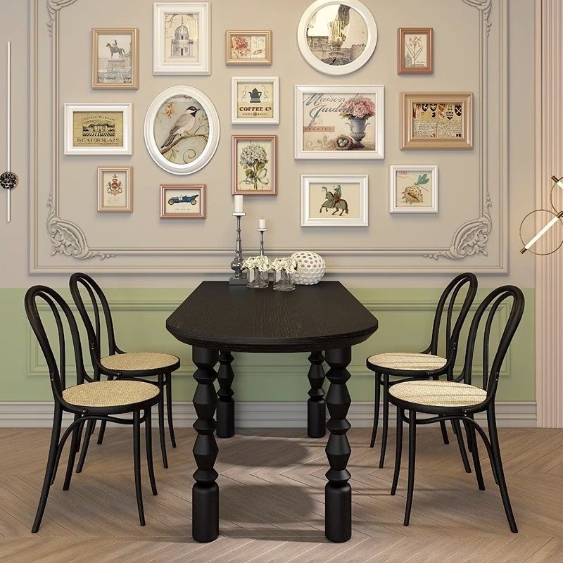 American Style Solid Wood Vintage Dining Table suit Household Long Table Workbench Desk French Dining Table Dining Table for Small Apartment