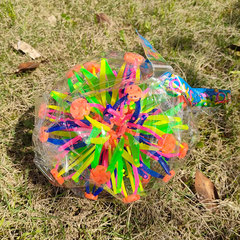 Luminous Large Adjustable Flower Ball Toy Magic Blooming Ball with Light Can Expand and Contract, Change Size, Scatter Flowers, and Glow in the Dark, Plus Thickened Material