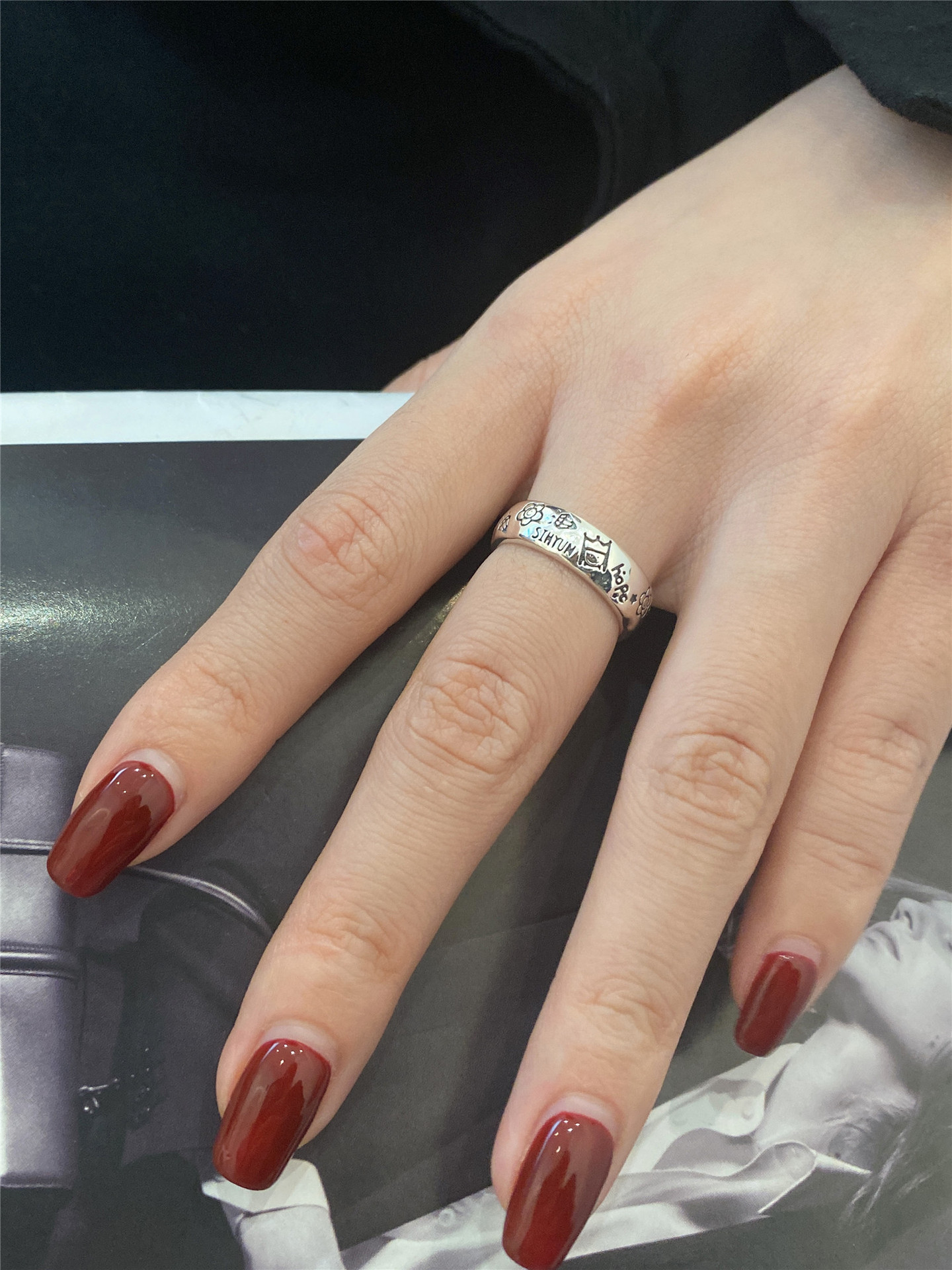 Retro Cartoon Character Copper Plating Open Ring 1 Piece