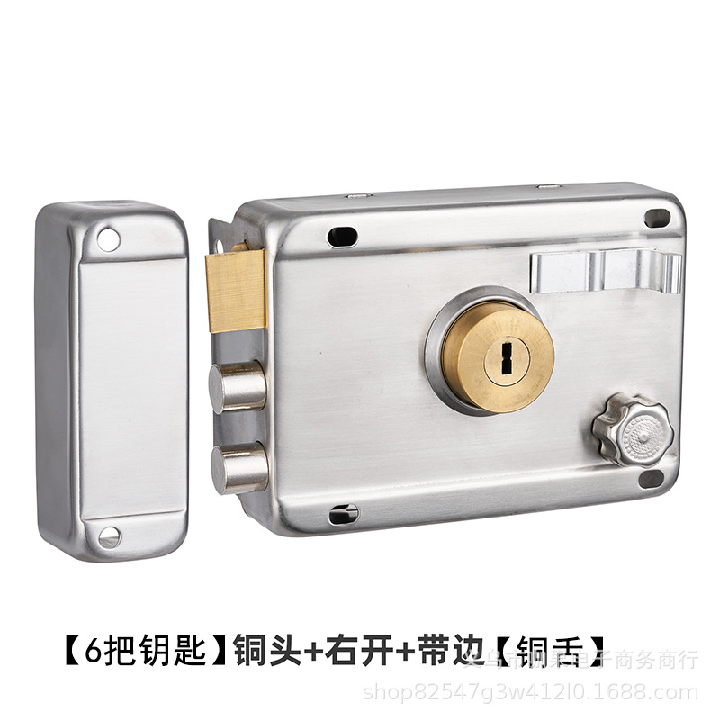 Cerradura de puerta exterior anticuada cerradura de puerta antirrobo puerta de madera interior cerradura de Puerta de Hierro cerradura de puerta de acero inoxidable cerradura antirrobo