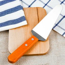 新款烘培专用木柄不锈钢芝士铲 跨境多功能三角折叠蛋糕铲披萨铲