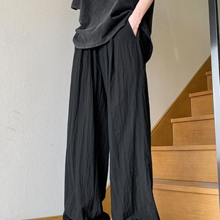 Wide-leg Ice Silk Yamamoto Pants Men's Summer All-match Thin Quick-drying Casual Pants Japanese Fashionable Loose Sports Long Pants