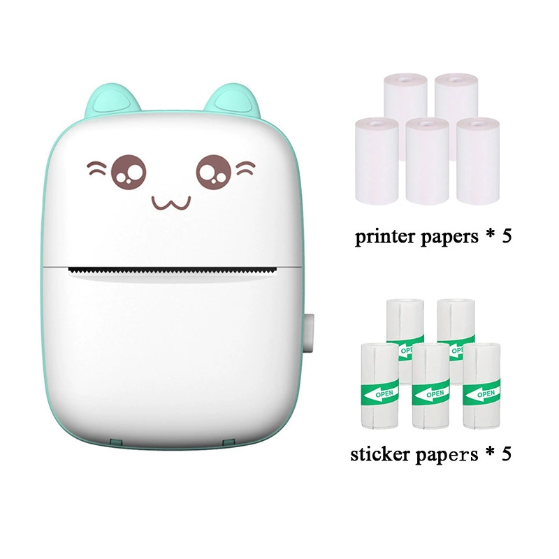 Mini Handheld Printer A8C, Thermal 200 dpi, Bluetooth Portable Photo Printer (110×80×30mm)