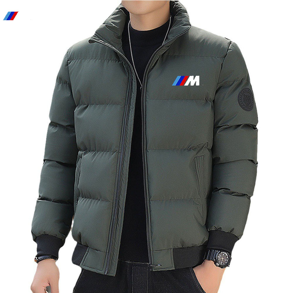 Capispalla casual e alla moda con colletto alto invernale, giacca in cotone per esterni, top caldo alla moda da uomo_voghion.com