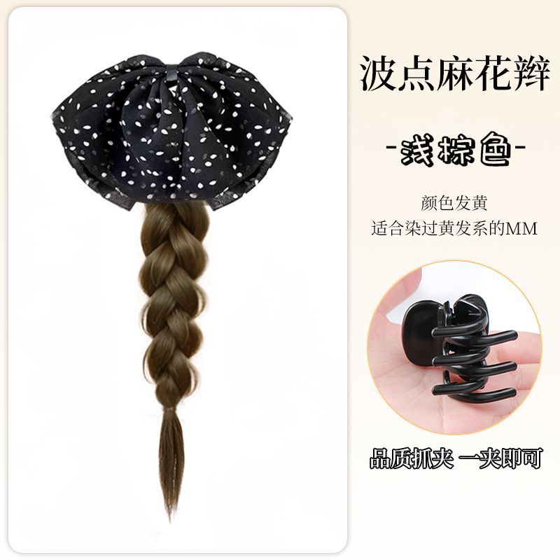 Estilo coreano elegante puntita bowknot pinza retro suave media corbata de cabello cola de caballo pinza de tiburón sombrero de captura de cabello mujer