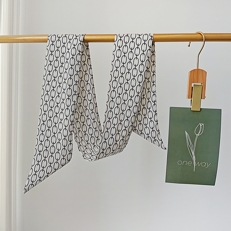 Diseñador de bufandas de seda larga mujer ins moda bolsa cinta de moda universal bufandas coreanas correa de cabello