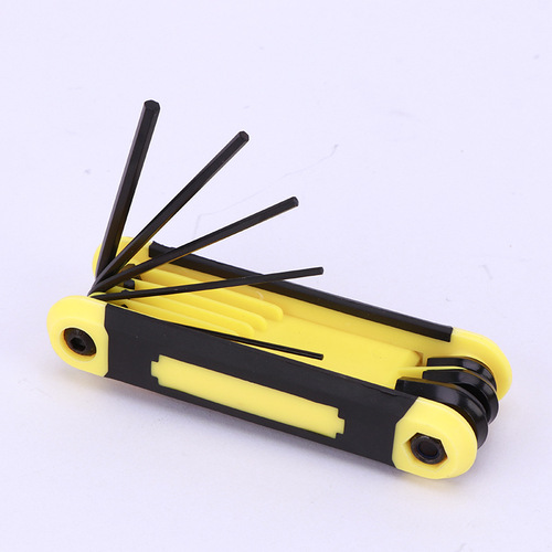 Folding hexagonal flat head set wrench, hexagonal wrench wholesale, hexagonal combination tool manufacturer supply