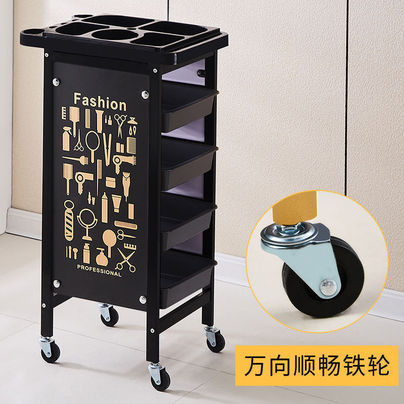 Carro de belleza, cochecito de peluquería, cochecito de peluquería, carro de herramientas, carro de barra de cinco capas, carro de peluquería, armario de herramientas de peluquería