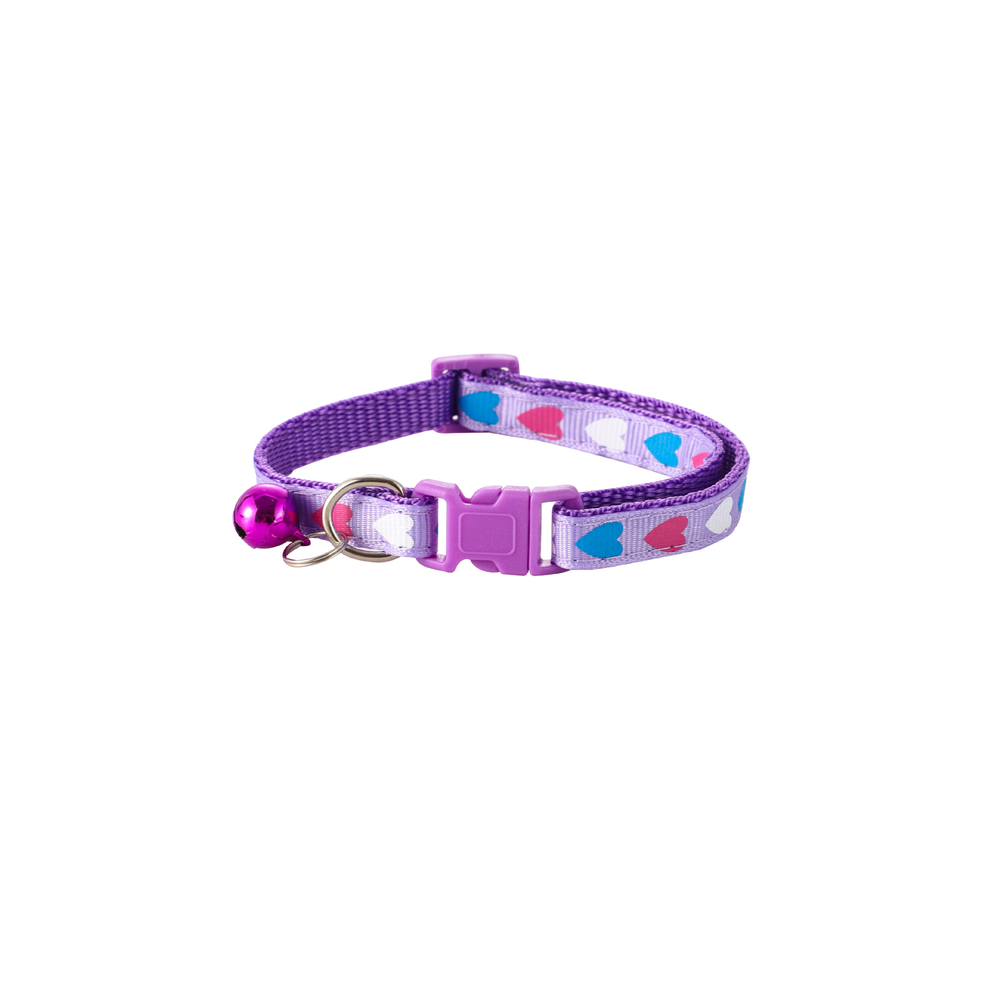 1.0 Corazón de melocotón collar de gato mascota collar de campana de perro collar de perro collar de perro gran cantidad de stock