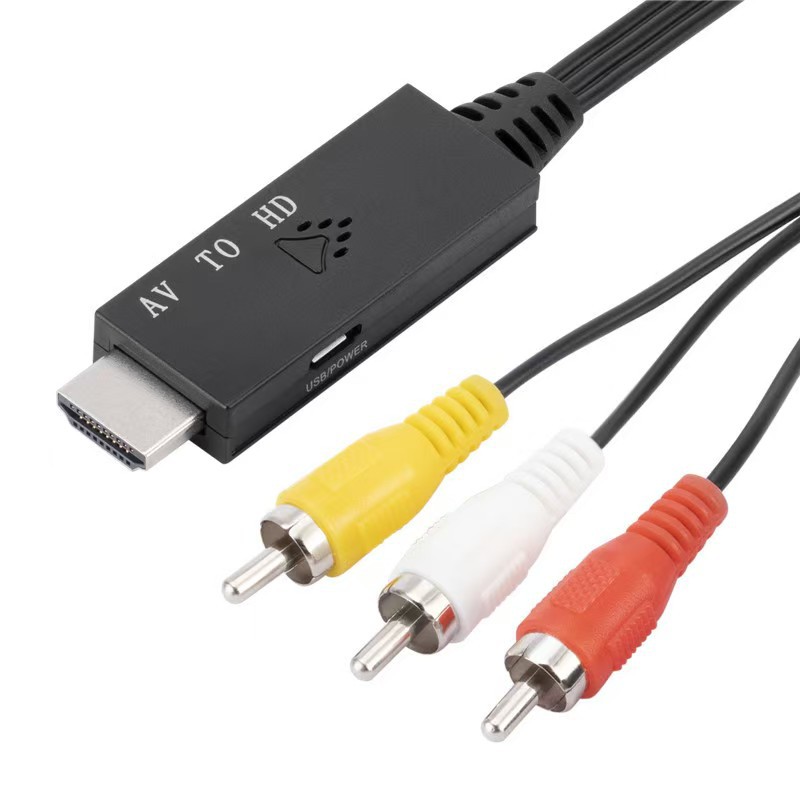 Av to HDMI Hd Adapter Cable 1m Rca Cable Three Lotus Av to HDMI Game Set-Top Box Adapter Cable