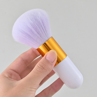 Luyi Yumei Brush Cross-border Single Large Fat Pier Portable Round Head Powder Brush Multifunctional Rubber Handle Honey Brush