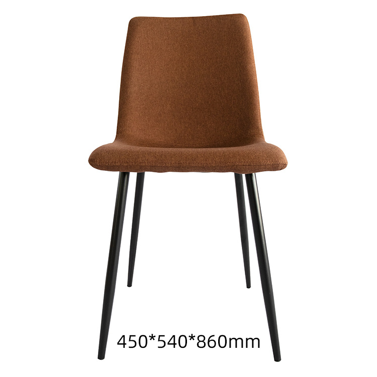 Silla de comedor minimalista italiana de exportación silla de hotel de lujo ligera nórdica moderna silla de respaldo de cuero de alta calidad