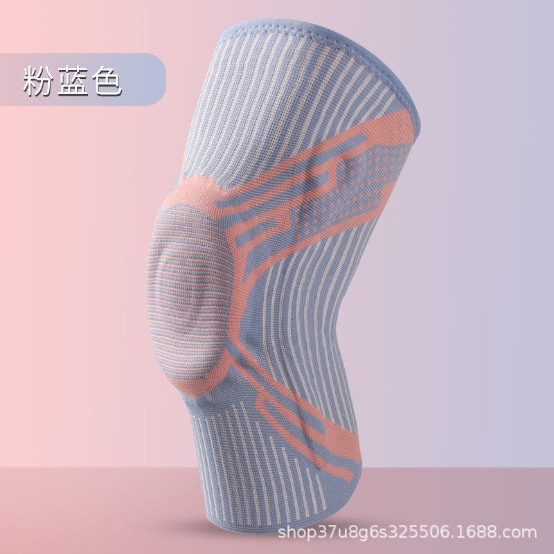 スポーツ膝パッドクロスボーダーナイロンニット加圧バドミントンバスケットボールランニングフィットネスプロフェッショナル膝パッド衝撃吸収|undefined