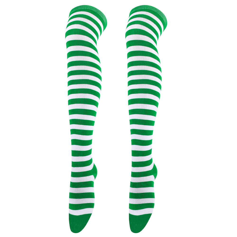 Calze lunghe a righe per donna, calzini sopra il ginocchio, calzini da donna per feste di cosplay anime_voghion.com