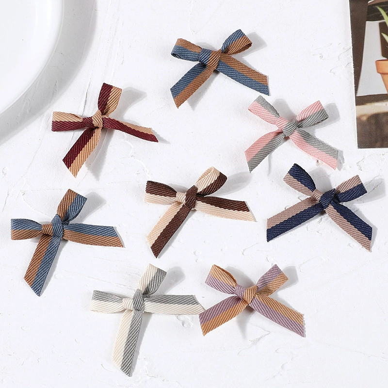 Аксессуары для волос Подарочная полосатая лента с бантом Маленький цветочный узел Аксессуары для рукоделия Нижнее белье Аксессуары для одежды Лента