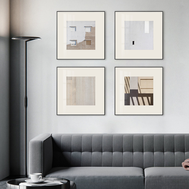 Industrial Style Architectural Decorative Painting Living Room Photo Hanging Painting Combination Bedroom Bedside Simple Ornaments B&B Style Designer