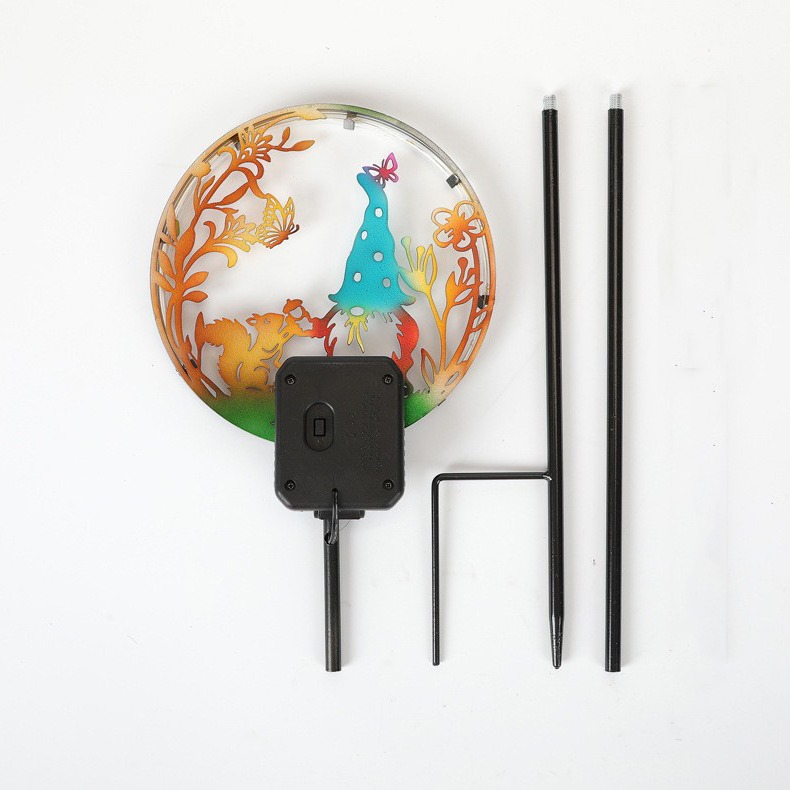 태양 안뜰 동물 실루엣 바닥 빛 LED 철 야외 잔디 안뜰 풍경 빛 작은 안뜰 장식 빛