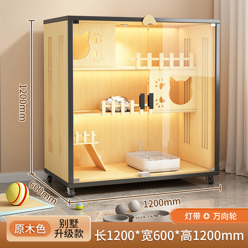 デュプレックスロフト多層猫ヴィラ猫ハウス猫キャビネット特大フリースペース高級家庭用屋内超大容量猫|undefined