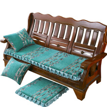 实木沙发垫加厚海绵中式红木沙发坐垫四季通用老式三人春秋椅芳素