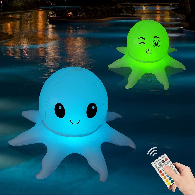 Оптовая продажа надувной ПВХ осьминога свет для волос наружный декоративный элемент водяной бассейн свет осьминог модель газон пейзаж