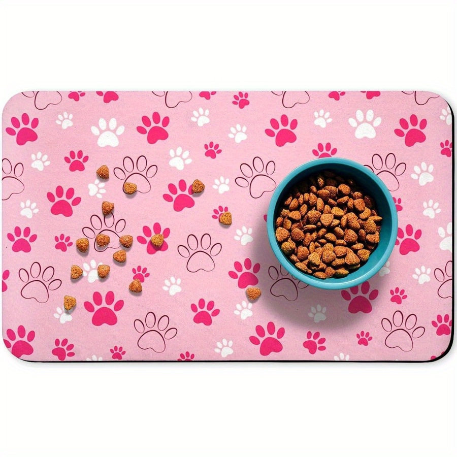 Alimentos para perros y gatos, almohadilla de barro de algas, almohadilla de alimentación a prueba de salpicaduras y humedad, absorción de agua, secado rápido, lavado y espesado