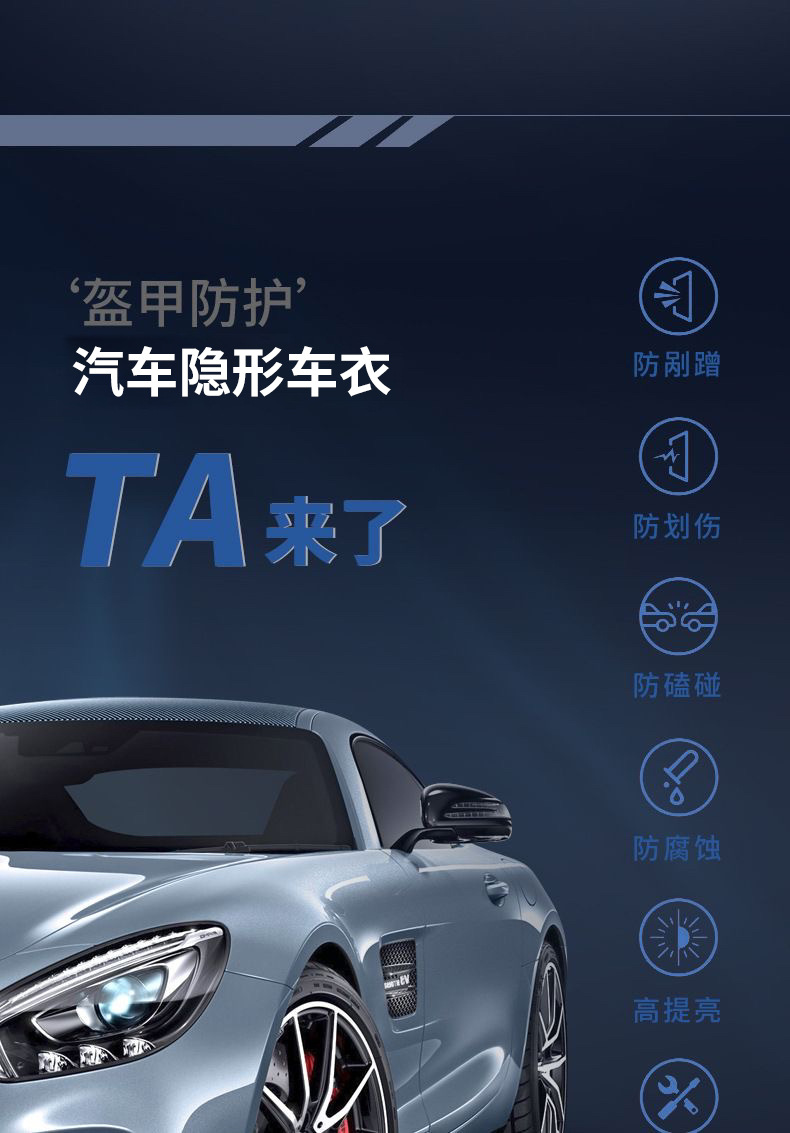 Wenjie M9M8M7M5 Car Invisible Car Film Tpu Full Body Film Anti-Scratch Paint Transparent Protective Film