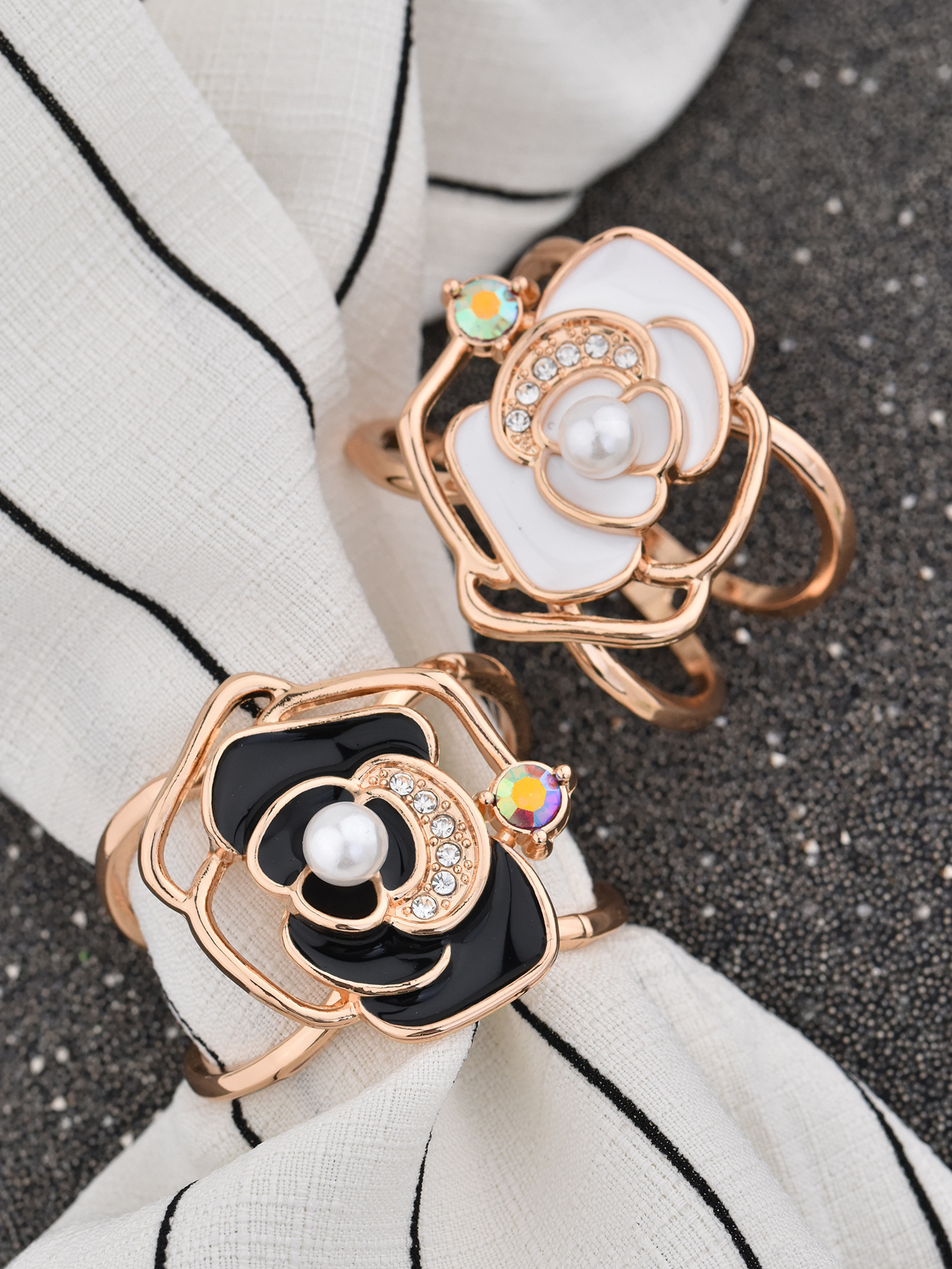 Simple Style Style New Woolen Coat Clip Belt Buckle Korean Rose Big Bead Scarf Scarf Buckle Fashion Square Scarf Buckle