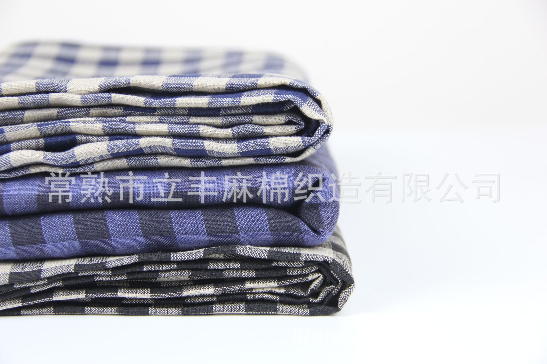 砂洗亚麻色织布 水洗汉麻大麻布料 2023流行复古元素亚麻格子