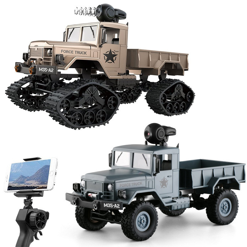 WIFI camera off-road load remote control truck four six-wheel drive climbing snow wheel military card model modification entry toy