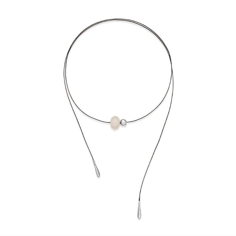 Condensed Emotional White Pendant Double-layer Stackable Long Necklace High-grade Light Luxury Niche Fashion Exquisite Woolen Chain Condensed Emotional White Pendant Double-layer Stackable Long Necklace High-grade Light Luxury Niche Fashion Exquisite Woolen Chain