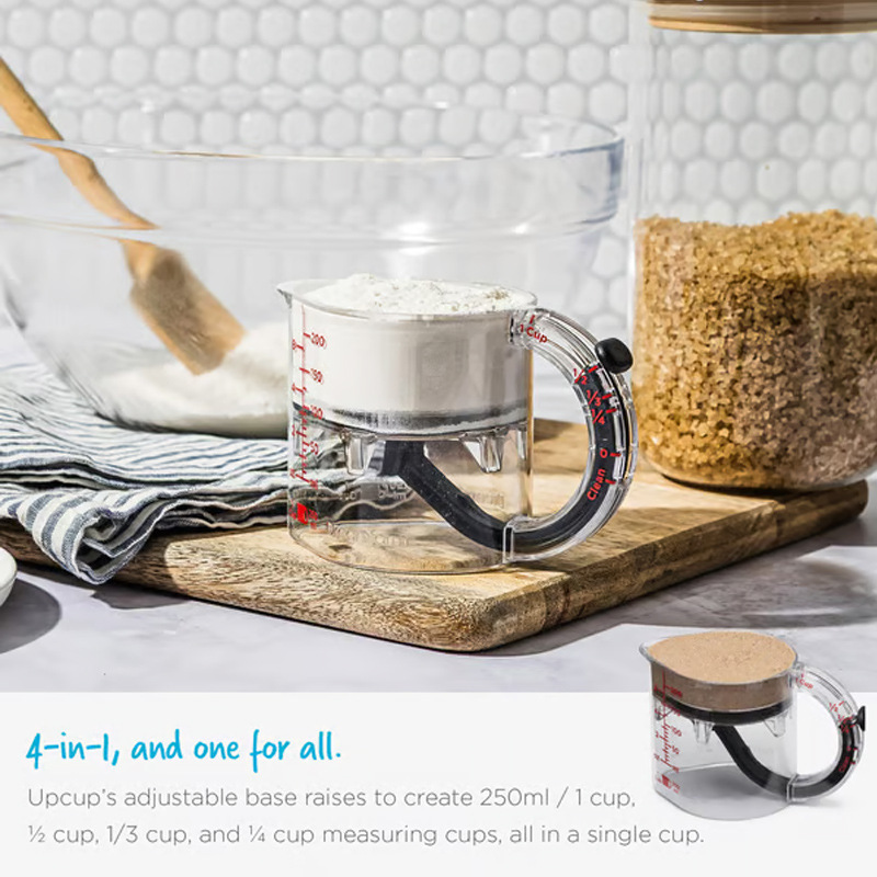 跨境新品1-in-all adjustable measuring cup 一合多用可调节量杯|undefined