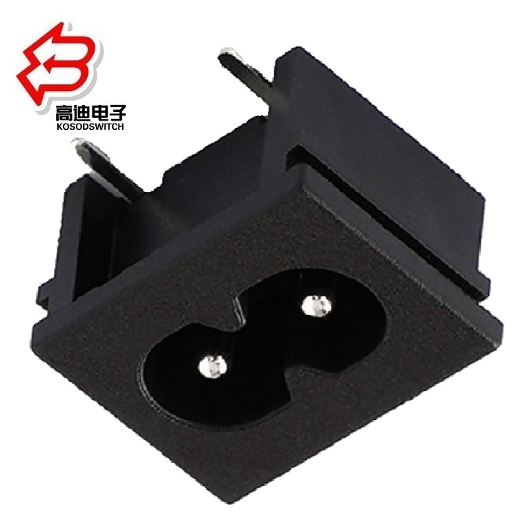 供应电源AC母座高功率  大电流两孔AC插口 高功率2孔AC插座250V