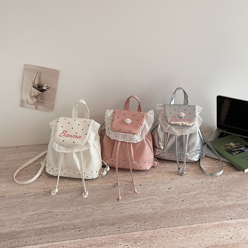 Coreana pequeña onda fresca mochila de encaje mujer verano 2026 nueva moda viajes viajes viajes mochila pequeña