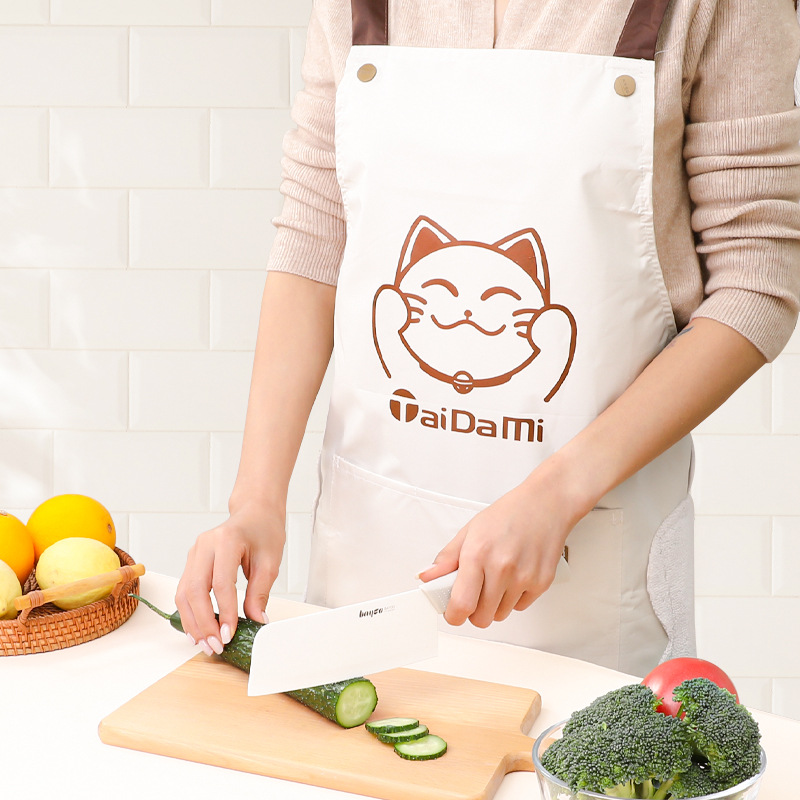 TAIDAMI 일본 새로운 앞치마 방수 내유성 얼룩 주방 요리 가정용 허리 취사 특수 작업