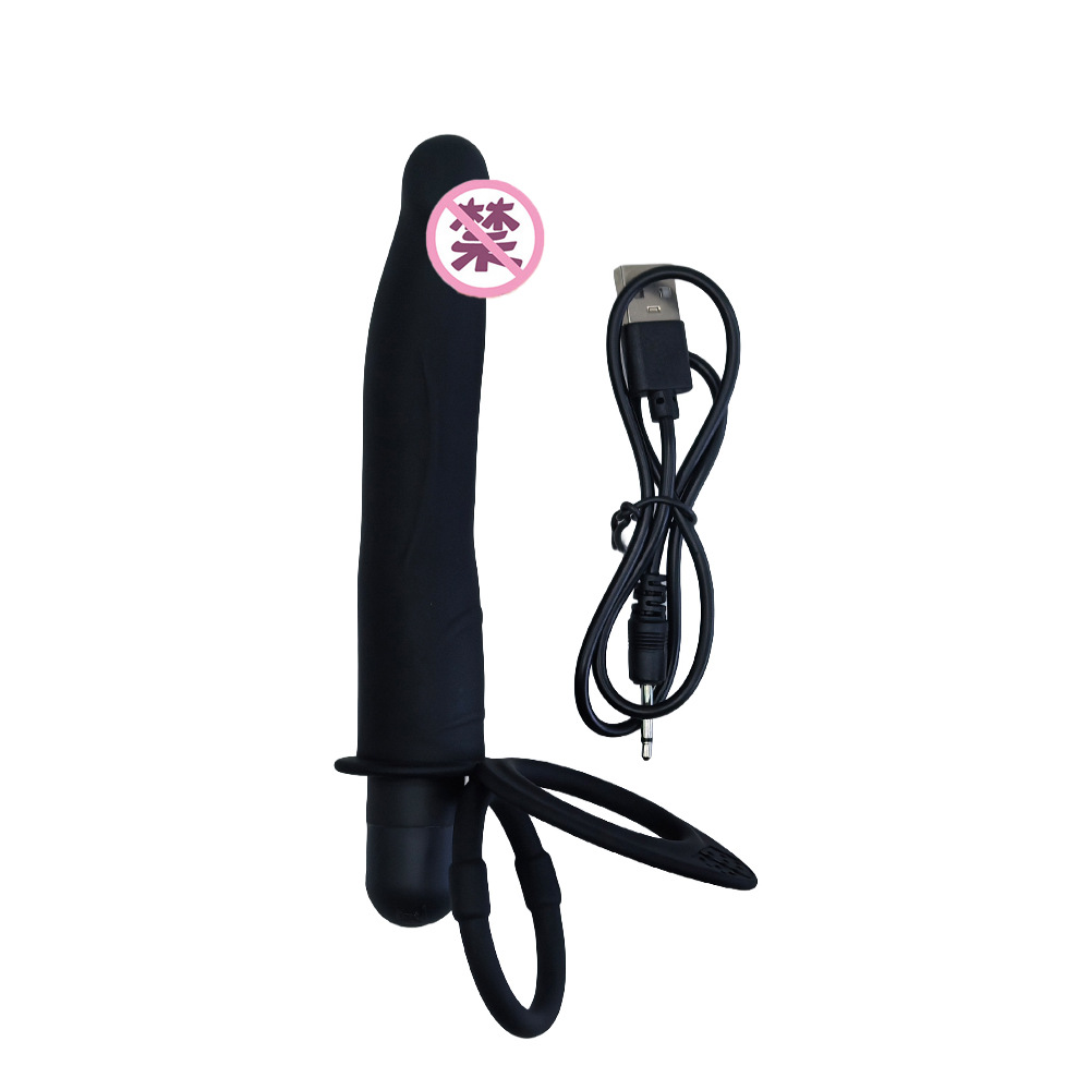 Dual-Ring Silicone Wearable Anal Plug with Remote-Controlled Vibrating Lock Ring — detail image 4