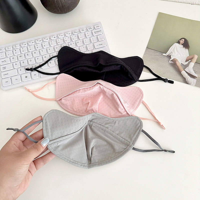 Máscara de protección solar estilo de verano para mujer seda de hielo transpirable anti-ultravioleta gasa original tridimensional sombreado protección de ojos máscara facial completa