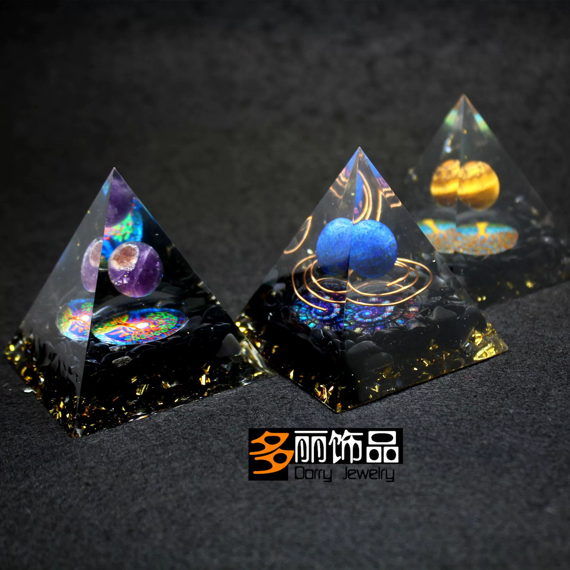 Кросс-бордер смоля jewelry wholesale 6 cm кристаллический шар пирамиды для гостиной орнамент кристаллический дробленный гель изделия