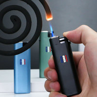 大船GBI一次性打火机金属防风直冲蓝焰防爆可充气火机