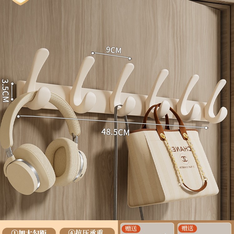 gancho de ropa colgado en la pared colgado en la puerta trasera colgado en la pared colgado en la puerta de entrada sin agujeros pegado gancho de fila fuerte gancho de sombrero de carga