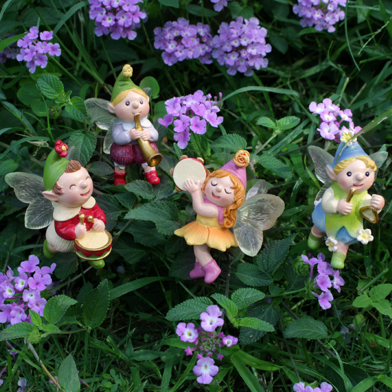  outdoor courtyard terrace decoration plug-in gardening groceries resin elf dwarf landscaping garden plug-in decoration
