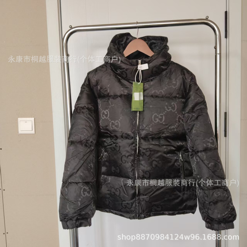 New Cross-Border Style Large Gg down Jacket for Men with Hidden Pattern, Unisex Fashion Casual Warm Thick Hooded Coat New Cross-Border Style Large Gg down Jacket for Men with Hidden Pattern, Unisex Fashion Casual Warm Thick Hooded Coat