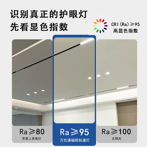 Magnetic track light for home living room, dining room, bedroom, low voltage track light, smart embedded main light lighting spotlight