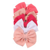 Children's hairgrip with bow, hair accessory, set, European style, simple and elegant design, 4 piece set