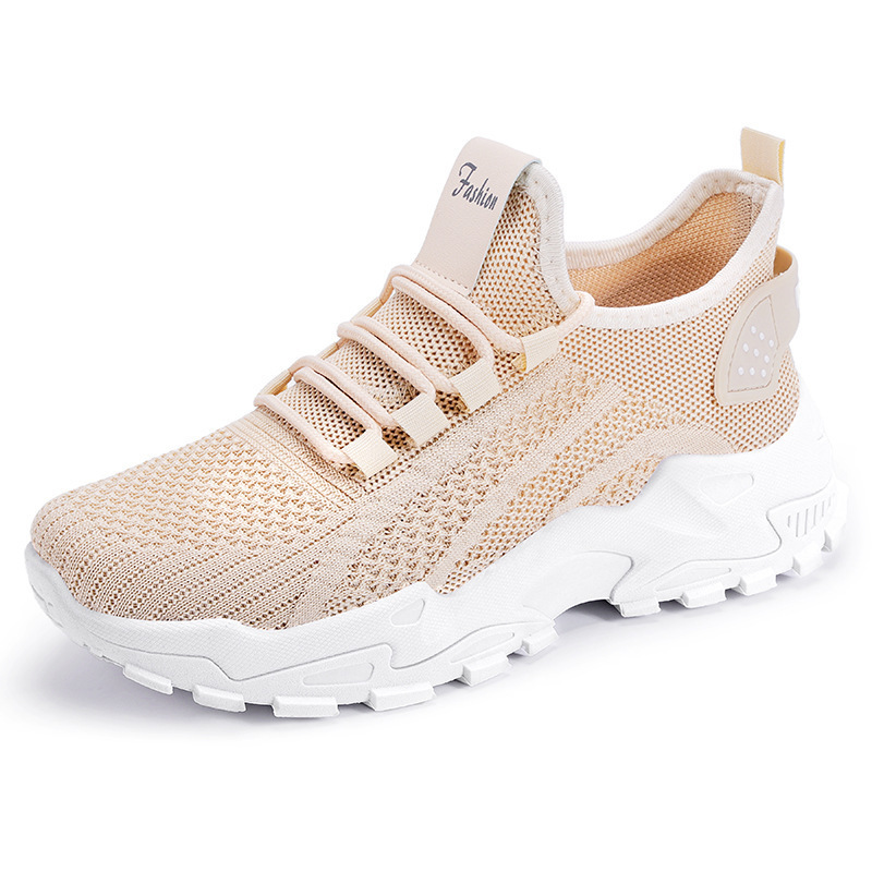 Zapatos, zapatos de mujer, zapatos deportivos de todo fósforo, zapatos de red de gran tamaño transfronterizos, zapatos individuales voladores, zapatos transpirables, cómodos y poco profundos con cordones