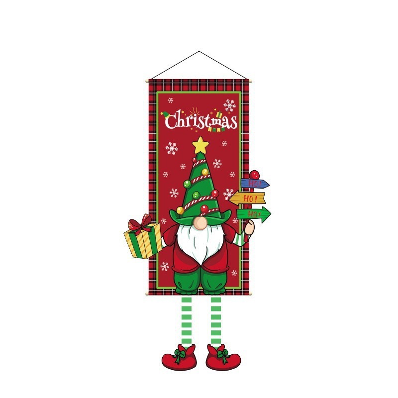 クロスボーダー新しいクリスマスドア吊りハロウィン装飾独立記念日吊り旗ドア生地ペンダントイースターデコレーション|undefined