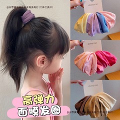 ヘアバンド高弾性ヘアロープ子供用フェイスマスクヘア女の子ヘアロープ 2025 新しいポニーテールゴムバンド高弾性送料無料なし